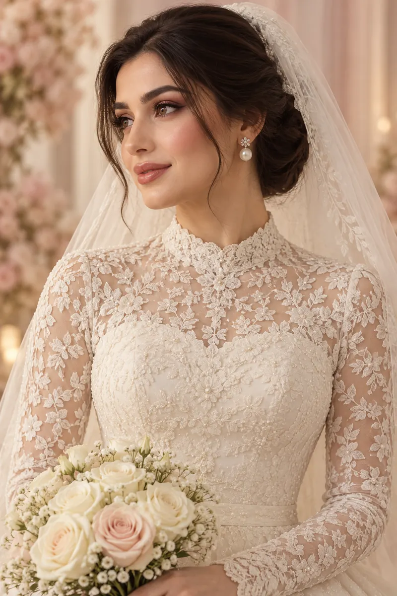 صورة توضيحية لإطلالة عروس